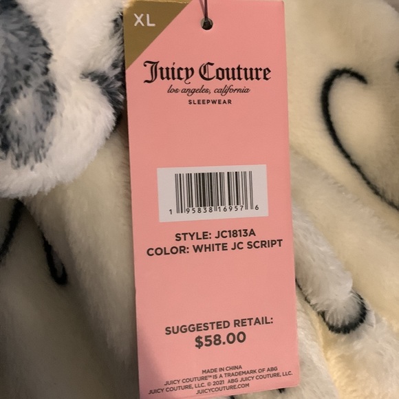 Juicy Couture LA Pajama Set JC1813A White JC Script Sleepwear Size XL - Picture 11 of 11